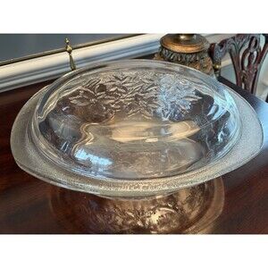 Vintage Princess House Fantasia 3 Quart Oval Covered Casserole With Floral Decal